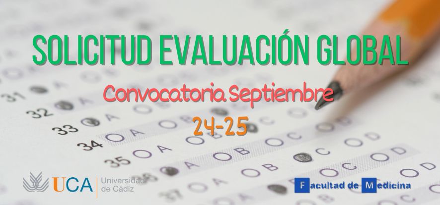 Abierto el plazo para solicitar evaluación global en los exámenes de la convocatoria de septiembre 24-25
